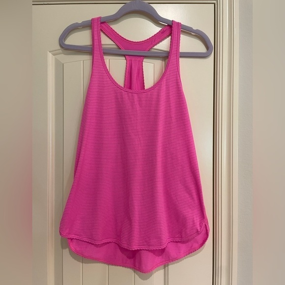 Lululemon 105 F Singlet *Silver Heathered Zing Pink Light Size 6 - Picture 2 of 8